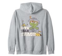 Sesame Street Vintage Heart Oscar, Let's Talk Trash Zip Hoodie