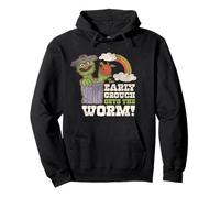 Sesame Street Vintage Oscar, Early Grouch Gets The Worm Pullover Hoodie