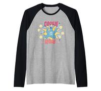 Sesame Street Vintage Sign Cookie Monster On The Run Raglan Baseball Tee