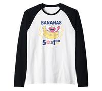 Sesame Street Vintage Sign Elmo's Bananas Raglan Baseball Tee