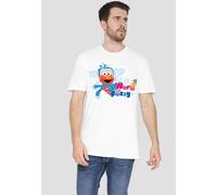 Sesame Street Warm & Fuzzy Holiday Elmo T-Shirt, White | Size: 2XL Sesame Street White 2XL
