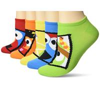 Sesame Street Women’s No-Show Socks with Elmo, Big Bird, Cookie Monster, Bert, Grover Prints (5 Pack), Size Sock Size: 9-11/Shoe Size: 4-10.5, Big Face