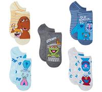 Sesame Street womens 5 Pack No Show Socks, Assorted Stripe, 8-10 UK
