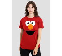 Sesame Street Women's Elmo Crayon Sketch T-Shirt, Red | Size: Medium Sesame Street Red M