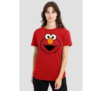 Sesame Street Women's Elmo Full Face T-Shirt, Red | Size: Small Sesame Street Red S
