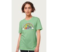 Sesame Street Women's Peace Love & Group Relaxed Fit T-Shirt in Mint | Size: Medium Sesame Street Mint M