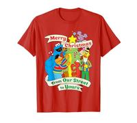 Sesame Street Xmas Tree Cookie Bert Ernie Elmo Abby Friends T-Shirt