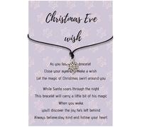 sesameless Christmas Eve Box Fillers,Christmas Eve Wish Bracelet,Stocking Fillers,Xmas Eve Box Fillers Snowflake Bracelet For Teenagers,Girls,Adults,Kids