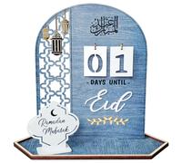SESAMELESS Ramadan Advent Calendar Muslin Eid Ramadan Countdown Calendar Ramadan Decorations (Grey)