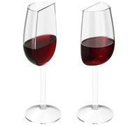 Sesaver 2 Novelty Half Wine Glass, Half Red Wine Glasses Cups Set of 2 Funny Romantic Present for Wedding Birthday Christmas Party Valentine's Day or Anniversary