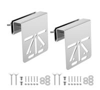 Sesaver 2Pcs Stainless Steel Gutter Mount Bracket for Eufy Security SoloCam S340 Solar Security Camera Holder Resistant Rust Screw No Drill Installation Compatible with IP PTZ Dome Camera Outdoor Use