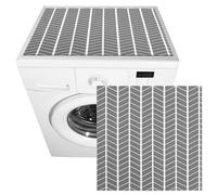 Sesaver 2Pcs Washing Machine Cover, 60x60 cm Washing Machine Mat Dust Proof Tumble Dryer Cover with Non Slip Bottom for Most Washers Home Kitchen Laundry Room Top Protector(Grey)