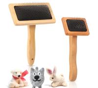 Sesaver 2Pcs Wool Hand Carder,Wood Carding Brushes with Solid Wood Handle, Carding Brushes for Needle Felting Wool