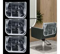 Sesaver 3Pcs Salon Chair Back Cover,Plastic Clear Chair Back Covers Protectors Protect Chairs from Stains, Chemicals, Mousse, Color, Peroxide & Bleach Fits Most Standard Salon Shampoo Stations