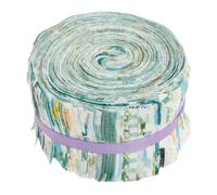 Sesaver 80Pcs Jelly Rolls Fabric 100% Cotton Quilting Fabric, Multipurpose Pre-Cut Strips (2.56 x 19.69 Inch) 20 Floral Prints for DIY Handmade Crafting Quilting and Sewing(Twill Green,80 Pieces)