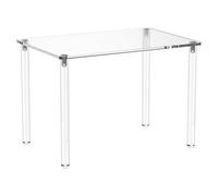 Sesaver Acrylic Riser Shelf Large 5mm Thick Single Tier Clear Display Stand 4 Leg Acrylic Rectangular Display Riser for Cupcake Trophy Perfume Cosmetics Jewelry Collectible Figures