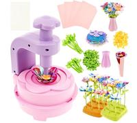 Sesaver Fabric Flower Making Kit for Kids, DIY Flower Bouquet Craft Kit Creative Flowers Pressing Kits, Flowers Garden Building Toys, Arts and Crafts Birthday Present for Over 3 Years Old Kids (A)
