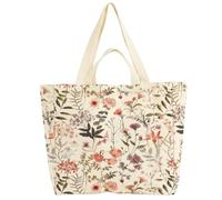 Sesaver Large Reusable Grocery Tote Bag | Canvas Grocery Tote Bag with Long Shoulder Strap and Short Handles for Grocery, Travel & DIY,60x37x36x26cm