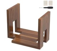 Sesaver Vinyl Record Storage Holder,Adjustable Solid Wood Record Holder to Keep Records Upright Holds Album Storage Organizer Display Stand Rack,Holds Up to 60 Albums,DVDs,CDs