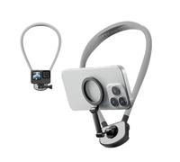 Sesdos Adjustable Magnetic Neck Phone Holder,POV/Vlog Mount Hand Free,Video Recording Suitable for iPhone 12-15 Series and All Android Phones, DJI Osmo Action, Insta360 and Most Action Cameras