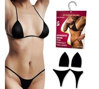 SESKYTAN Adhesive Bikini for Perfect Tanlines Black