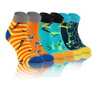 Sesto Senso 3 Pack Socks Crazy Funky Oddsocks Funny Colorful Short Cotton Women Men Grasshopper Bee Praying Mantis 39-42 Insects