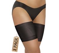 Sesto Senso 3 Pack Thigh Bands Anti-Chafing Sexy Smooth 4 Strips of Silicone Beige Sabia 60-65 M 10
