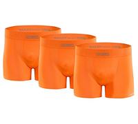 Sesto Senso Boxer Shorts 3 Pack Men Seamless Comfortable Briefs Trunks Basic Underpants Underwear UOMO S/M Orange