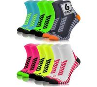 Sesto Senso Colourful Sports Socks Women Men Sneaker Cotton Running 3-12 Pairs Graphite Grey Green Turquoise White Yellow Pink 7-10 6 Pack Mix