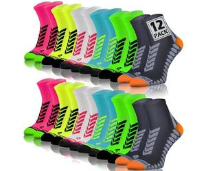 Sesto Senso Colourful Sports Socks Women Men Sneaker Cotton Running 3-12 Pairs Graphite Grey Green Turquoise White Yellow Pink 3-6 12 Pack Mix