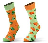 Sesto Senso Funny Socks Women Men Cotton Fancy Patterned Colourful Crazy Oddsocks Mid Calf Socks Carrot Brocoli Cabbage Pumpkin Vege 43-46 11-14 Vegetables