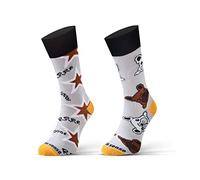 Sesto Senso Funny Socks Women Men Cotton Fancy Patterned Colourful Crazy Oddsocks Mid Calf Socks Dog Stars Animals 39-42 7-10 Pitbull
