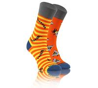 Sesto Senso Funny Socks Women Men Cotton Fancy Patterned Colourful Crazy Oddsocks Mid Calf Socks fruits stripes insect 43-46 11-14 Bees