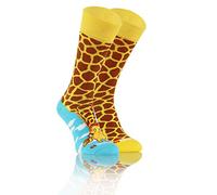 Sesto Senso Funny Socks Women Men Cotton Fancy Patterned Colourful Crazy Oddsocks Mid Calf Socks Patches Animals 39-42 7-10 Giraffe