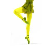 Sesto Senso Girl's Tights 40 Den Colourful Opaque Microfibre Neon Yellow 140 cm - 146 cm