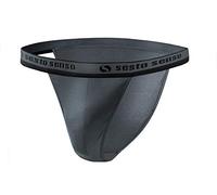 Sesto Senso Mens Briefs Cotton Multipack Sexy Underpants Comfortable Basic Underwear for Men TANGA (M, Graphite)