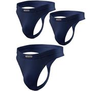 Sesto Senso Mens Gstring Underwear Micromodal 1/3 Pack Sexy Thong Panties XXL 3 Dark Blue