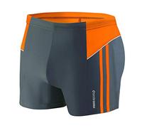 Sesto Senso Mens Swim Aquashorts Swimming Trunks Drawstring Beach Swimwear Shorts BD 384 3XL Graphite