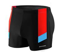 Sesto Senso Men's Swim Boxer Shorts Swim Aquashorts Drawstring Beach Shorts BD 381 4XL Black