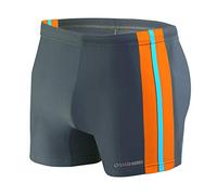 Sesto Senso Men's Swim Boxer Shorts Swim Aquashorts Drawstring Beach Shorts BD 382 L Graphite