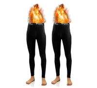 Sesto Senso Mens Thermal Long Johns 2 Pack Cotton 95% Warm Lightweight Underwear Functional Leggings Base Layer Bottom (3XL, Black)