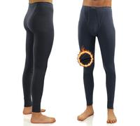 Sesto Senso Mens Thermal Long Johns Cotton 100% Warm Lightweight Underwear Functional Leggings Base Layer Bottom L Graphite