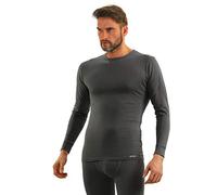 Sesto Senso Mens Undershirt Long Sleeve Cotton 95% Thermal Underwear Lightweight Functional T-Shirt Base Layer Top (L, Grey)