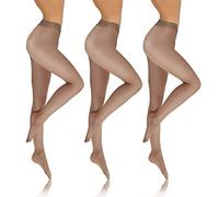 Sesto Senso Sheer to Waist Tights Women 8 DENIER 3 Pack Thin Glatt Pantyhose 2 Graphite 3pack