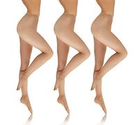 Sesto Senso Sheer to Waist Tights Women 8 DENIER 3 Pack Thin Glatt Pantyhose XL Miele 3pack