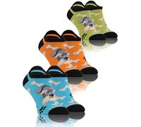 Sesto Senso Sneakers Socks Crazy Funny Colorful Cotton Women Men 3 Pack Patterned Mismatched Funky Dog Orange Blue Green 7-10/39-42 DOGS