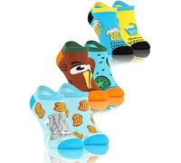 Sesto Senso Socks Crazy Funny Colorful Cotton Women Men 3 Pack Patterned Mismatched Funky Beer Water Kiwi Elephant Peanuts 7-10/39-42 SNACKS