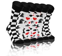 Sesto Senso Socks Crazy Funny Colorful Cotton Women Men 3 Pack Patterned Mismatched Funky Chess Chessboard Cards 39-42 3 Play&Fun