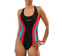 Sesto Senso Swimsuit Woman Sport One Piece Opaque Swimming Costume BW715 XL/40-42 Black