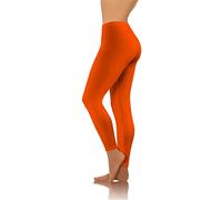 Sesto Senso Women's Leggings Long Cotton Girls Colorful Pants Sports Fitness Yoga 3XL/46 Orange